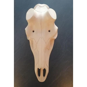 Holz-Schädel Rothirsch gesamtes Haupt