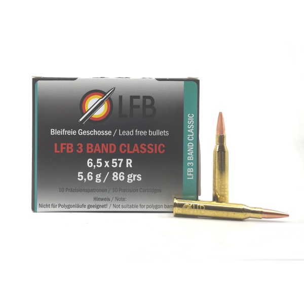 Jagdmunition LFB 3 Band Classic 6.5x57 R 5.6g bleifrei