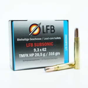 Jagdmunition LFB Subsonic 9.3x62 TMFK HP 20.5g
