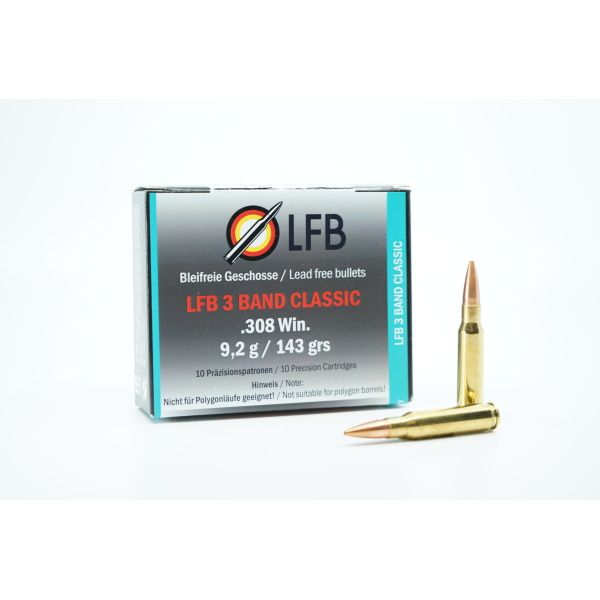 Jagdmunition LFB 3 Band Classic Kaliber .308 Win. 9.2g bleifrei