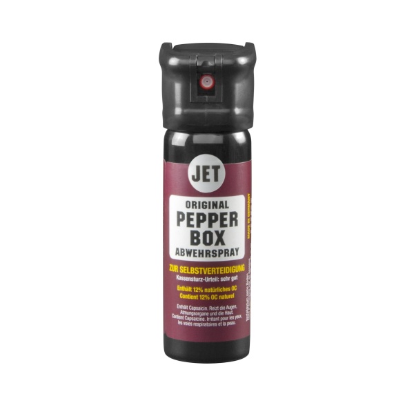 Pfefferspray Pepper-Box gross mit Strahl und Flip-Top Kappe