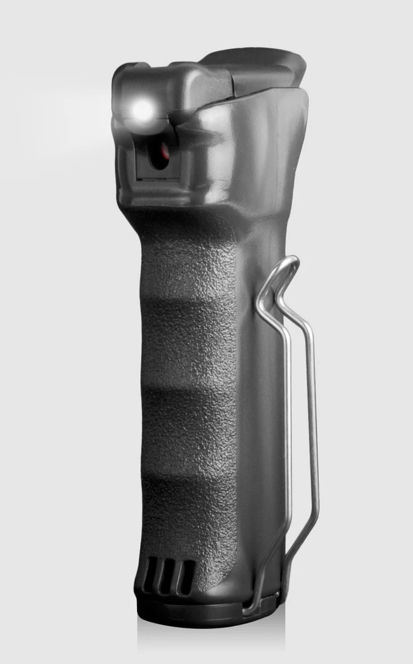 Pfefferspray Pepper-Box Super Garant Stahlclip Jet mit LED Lampe