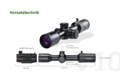 NXT V10 Leistungsstarkes Zielfernrohr mit maximalem Zoom