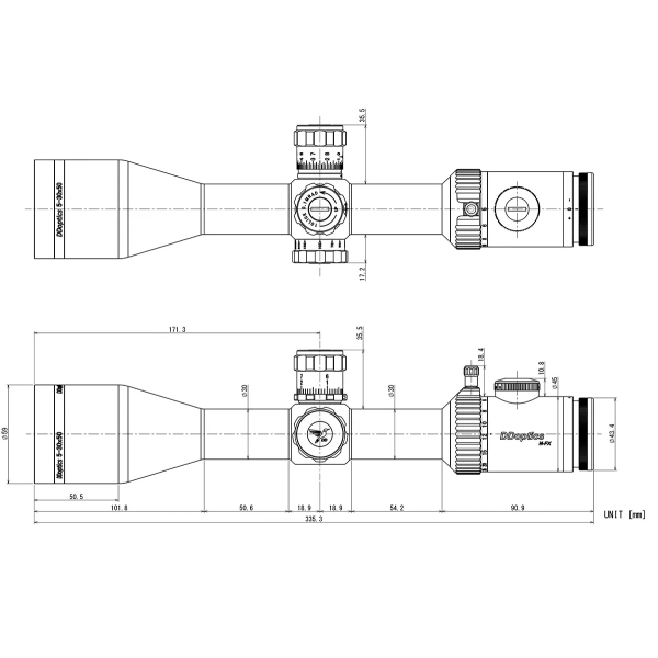 Zielfernrohr DDoptics 5-30x50 NFX