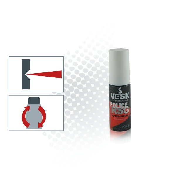 Pfefferspray VESK RSG Police Pocket Nachfülldose 20 ml Weitstrahl