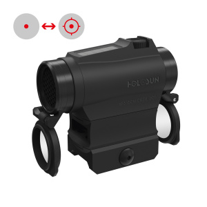 Holosun Reflexvisier HS515C-M-RD mit rotem Wechselabsehen: 2MOA Dot & 65MOA Circledot