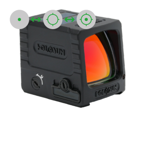 Holosun Reflexvisier AEMS-MACRO-GD-MRS mit grünem Wechselabsehen: 2MOA Dot & 65MOA Circledot