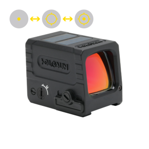 Holosun Reflexvisier AEMS-MICRO-GD-MRS mit goldenem Wechselabsehen: 2MOA Dot & 65MOA Circledot