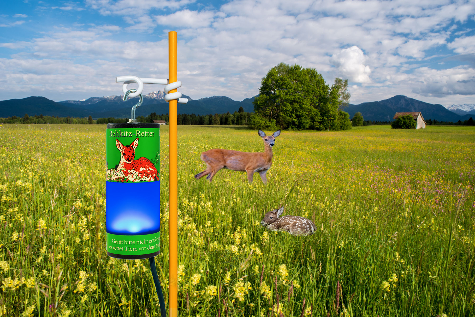 Rehkitzretter Aufsteckpfahl