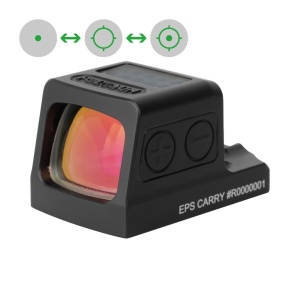 Holosun Reflexvisier EPS-CARRY-GR-MRS mit grünem Wechselabsehen: 2MOA Dot, 32MOA Circledot & 32MOA Circle