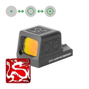 Holosun Reflexvisier RONIN-EPS-CARRY-GR-MRS mit grünem Wechselabsehen: 2MOA Dot & 32MOA Circledot