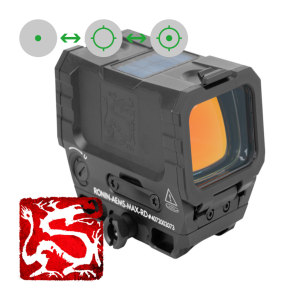 Holosun Reflexvisier RONIN-AEMS-MAX-GR mit grünem Wechselabsehen: 2MOA Dot & 65MOA Circledot