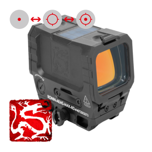 Holosun Reflexvisier RONIN-AEMS-MAX-RD mit rotem Wechselabsehen: 2MOA Dot & 65MOA Circledot