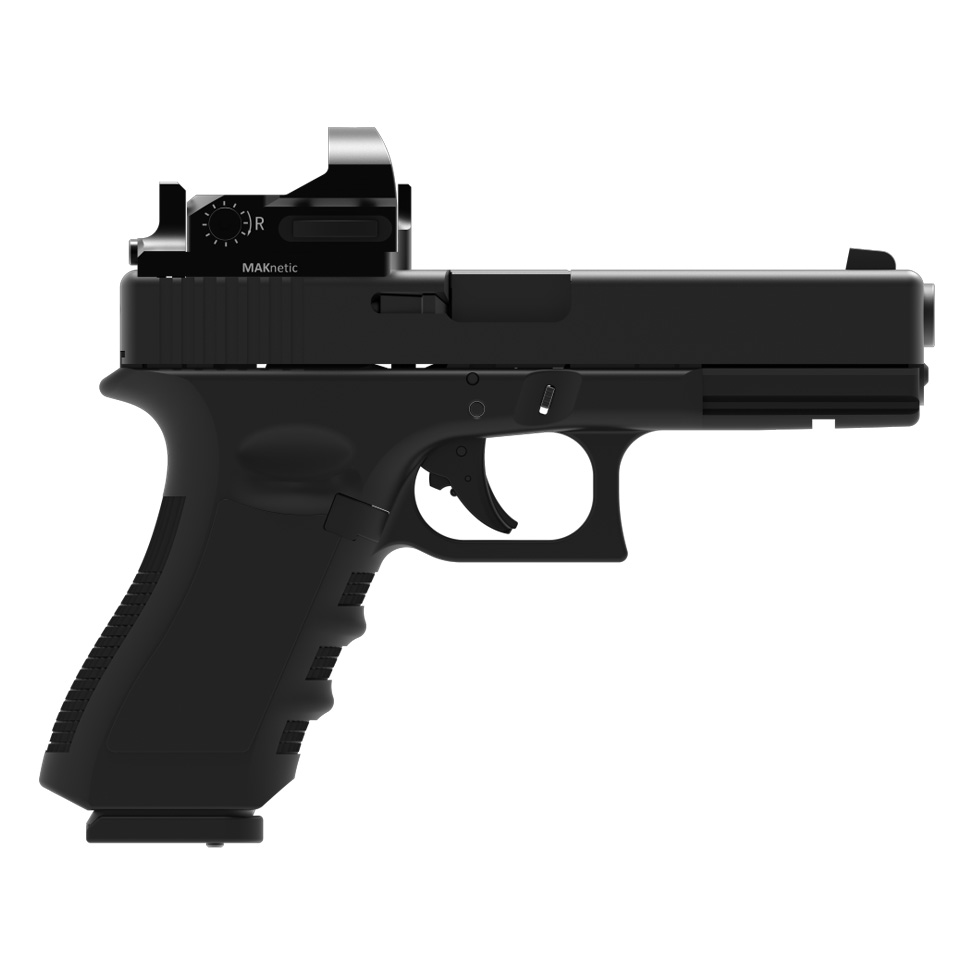MAK MAKnetic CS hohe Ausführung für Glock 17,19 inklusive MAKDot SH