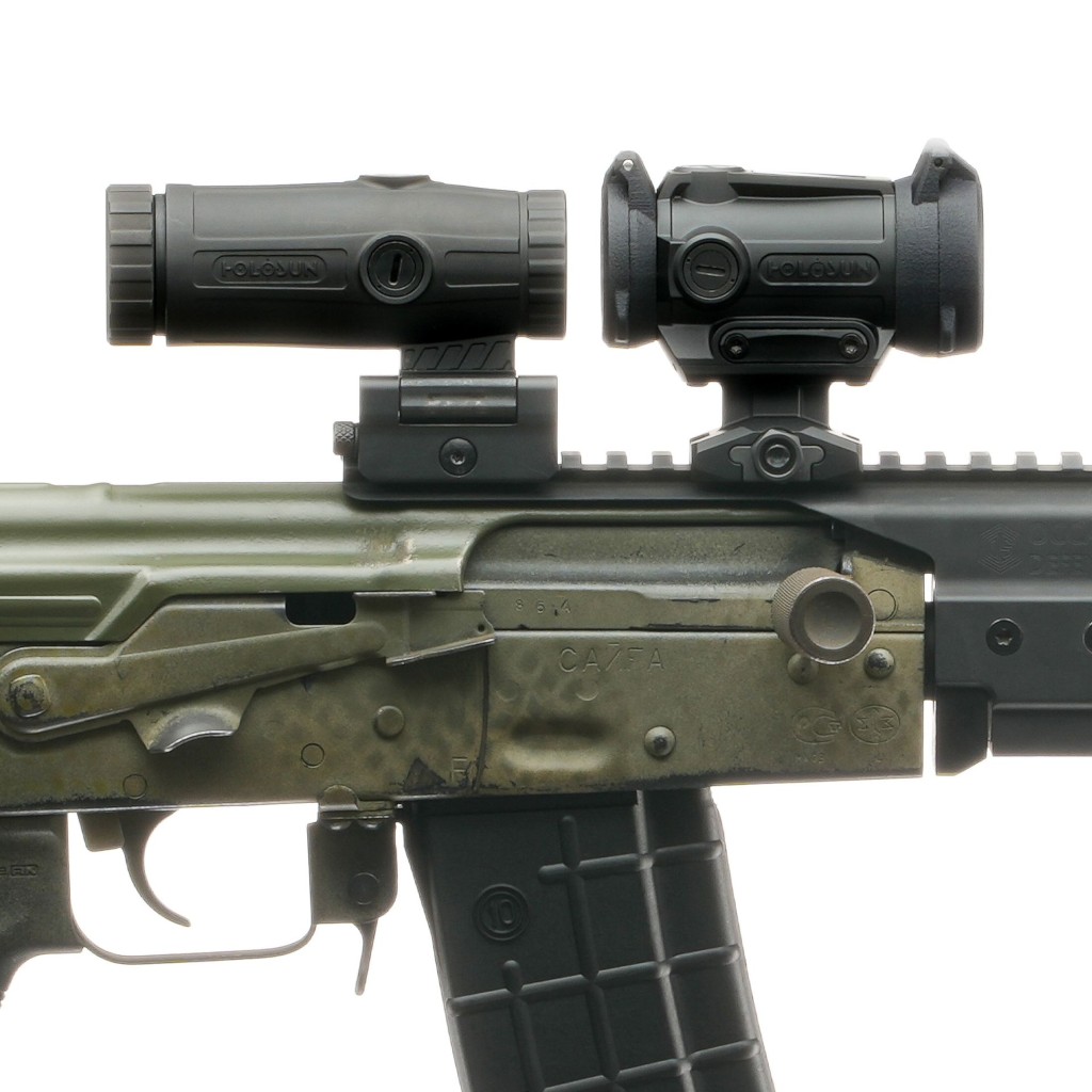 Holosun Set, Reflexvisier, Modell ARO-EVO-SPR-RD mit rotem Wechselabsehen: 2MOA Dot & 65MOA Circledot oder SPR-2MOA Dot & SPR-65MOA Circledot und Magnifier HM3X
