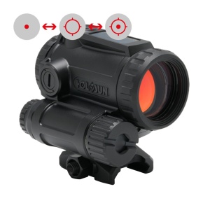 Holosun Reflex Visier mit Laserzielgerät, Modell ARO-EVO-DUAL mit rotem Wechselabsehen: 2MOA Dot & 65MOA Circledot und grünem Laser mit IR Laser