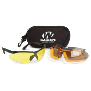 Walkers Sport-Schiess-Brille mit austauschbaren Gläsern